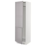 SEKTION High cabinet for fridge/freezer, white/Bodbyn gray, 24x24x80 "