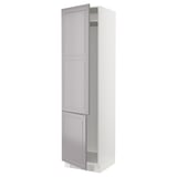 SEKTION High cabinet for fridge/freezer, white/Bodbyn gray, 24x24x90 "