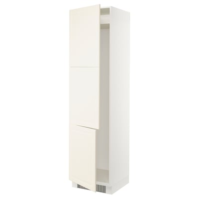 SEKTION High cabinet for fridge/freezer, white/Bodbyn off-white, 24x24x90 "