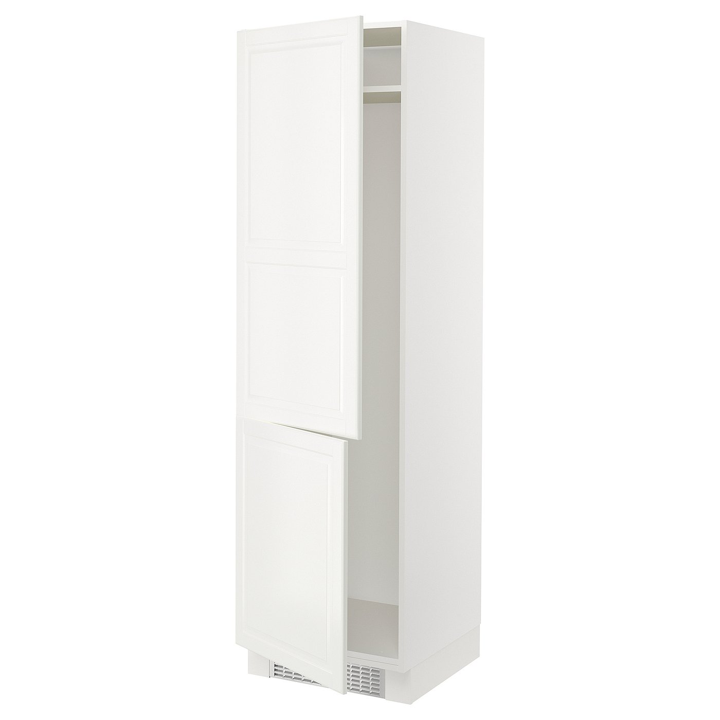 SEKTION high cabinet for fridge/freezer, white/Bodbyn off-white