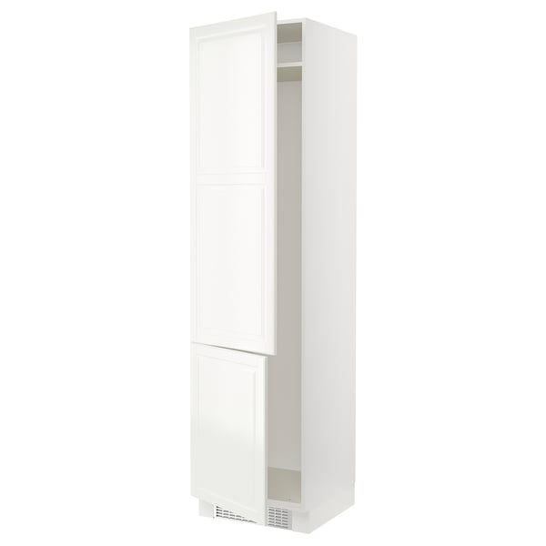 SEKTION High cabinet for fridge/freezer, white/Bodbyn off-white, 24x24x90 "
