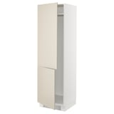 SEKTION High cabinet for fridge/freezer, white/Havstorp beige, 24x24x80 "