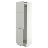 SEKTION High cabinet for fridge/freezer, white/Havstorp light gray, 24x24x80 "