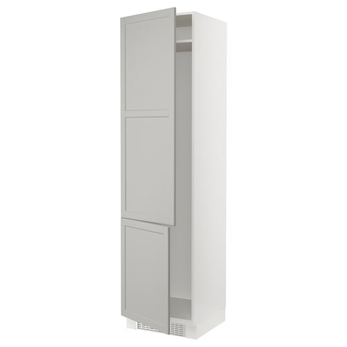 SEKTION light grey kitchen cabinet with two doors and one shelf.