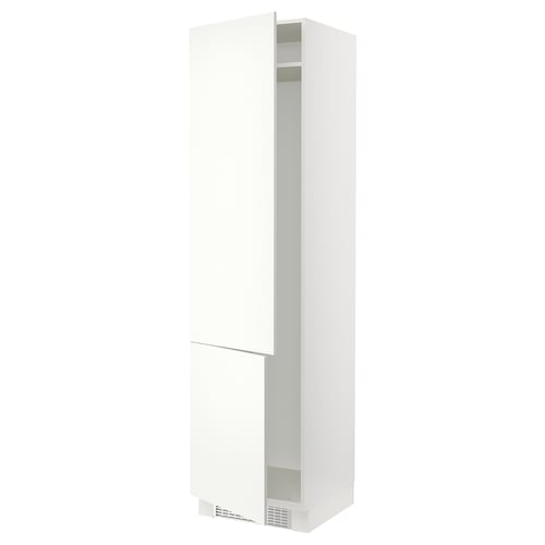 SEKTION: white tall cabinet, sleek design, plastic & particleboard, left/right hinge, 25-year guarantee.