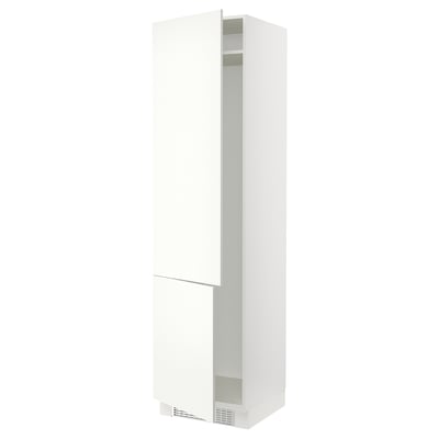 SEKTION High cabinet for fridge/freezer, white/Vallstena white, 24x24x90 "