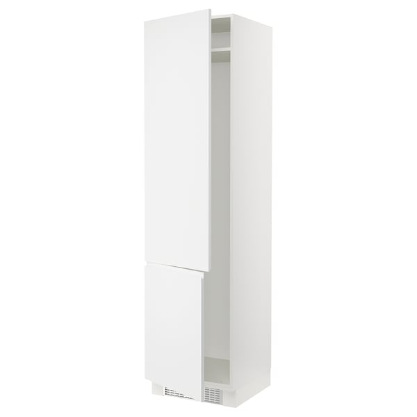 SEKTION High cabinet for fridge/freezer, white/Voxtorp matte white, 24x24x90 "