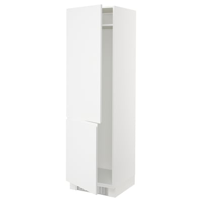 SEKTION High cabinet for fridge/freezer, white/Voxtorp matte white, 24x24x80 "