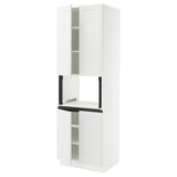 SEKTION High cabinet for micro w 4 doors, white/Axstad matte white, 30x24x90 "