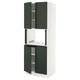 Option: SEKTION High cabinet for micro w 4 doors, white/Havstorp deep green, 30x24x80 "
