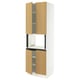 SEKTION High cabinet for micro w 4 doors, white/Sinarp oak veneer, 30x24x90 "