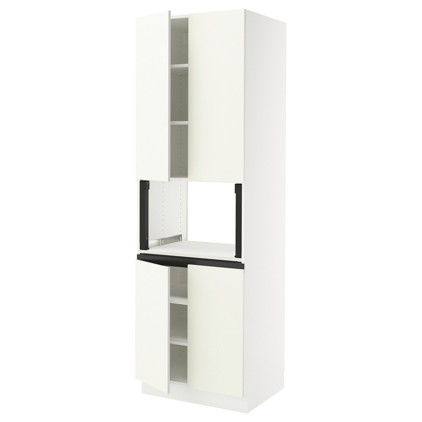 SEKTION high cabinet for micro w 4 doors, white/Vallstena white
