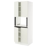 SEKTION High cabinet for micro w 4 doors, white/Veddinge white, 30x24x80 "