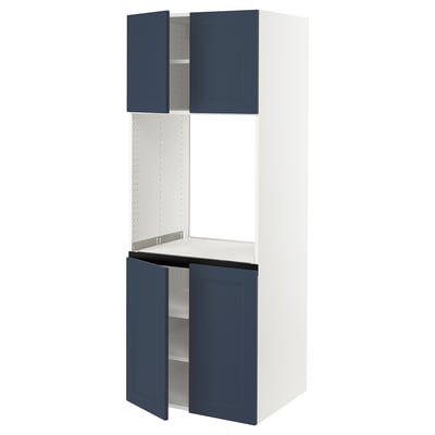 SEKTION High cabinet for oven w 4 doors, white Axstad/matte blue, 30x24x80 "