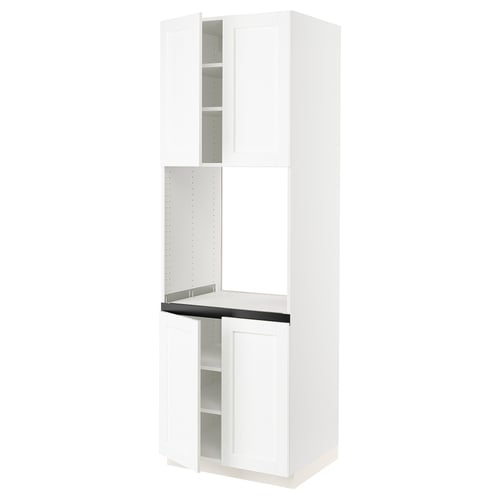 SEKTION white kitchen cabinet with shelves, modern design.