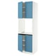 SEKTION High cabinet for oven w 4 doors, white/Lerhyttan blue, 30x24x90 "
