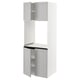 SEKTION High cabinet for oven w 4 doors, white/Lerhyttan light gray, 30x24x80 "