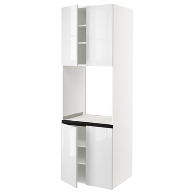 SEKTION High cabinet for oven w 4 doors, white/Ringhult white, 30x24x90 "