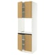 SEKTION High cabinet for oven w 4 doors, white/Sinarp oak veneer, 30x24x90 "