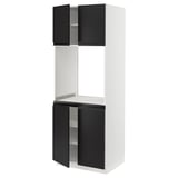 SEKTION High cabinet for oven w 4 doors, white/Upplöv matte anthracite, 30x24x80 "