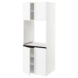 SEKTION High cabinet for oven w 4 doors, white/Voxtorp matte white, 30x24x80 "