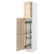 SEKTION High cabinet/pull-out int fittings, white/Askersund light ash effect, 18x24x90 "