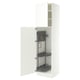 SEKTION High cabinet/pull-out int fittings, white/Aspudden matte white, 24x24x90 "