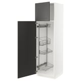 SEKTION High cabinet/pull-out int fittings, white/Axstad dark gray, 24x24x80 "