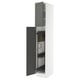 SEKTION High cabinet/pull-out int fittings, white/Axstad dark gray, 15x24x90 "