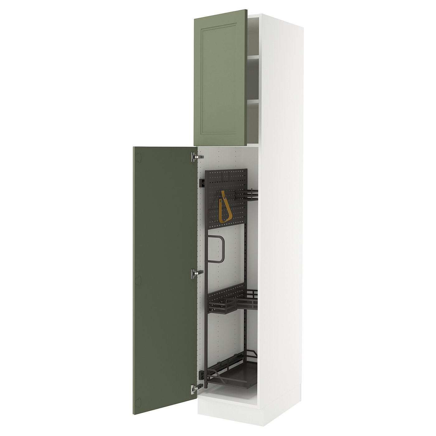 SEKTION high cabinet/pull-out int fittings, white/Axstad gray
