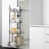 SEKTION High cabinet/pull-out int fittings, white Axstad/matte blue, 15x24x90 "