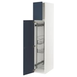 SEKTION High cabinet/pull-out int fittings, white Axstad/matte blue, 15x24x80 "