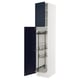 SEKTION High cabinet/pull-out int fittings, white Axstad/matte blue, 18x24x90 "