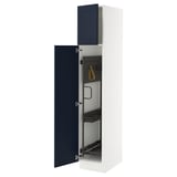 SEKTION High cabinet/pull-out int fittings, white Axstad/matte blue, 15x24x80 "