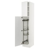 SEKTION High cabinet/pull-out int fittings, white/Axstad matte white, 18x24x90 "