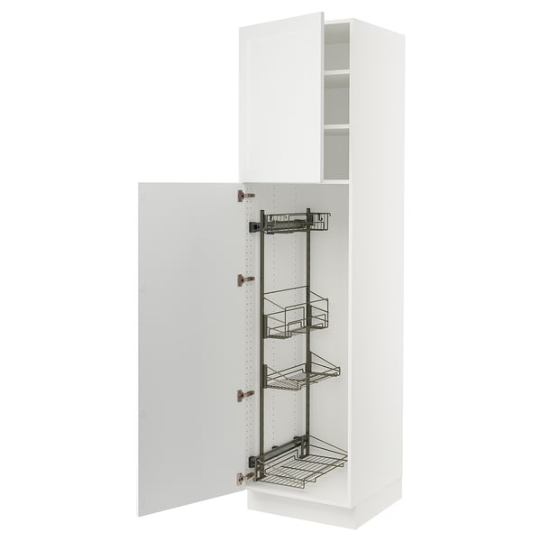 SEKTION High cabinet/pull-out int fittings, white/Axstad matte white, 24x24x90 "