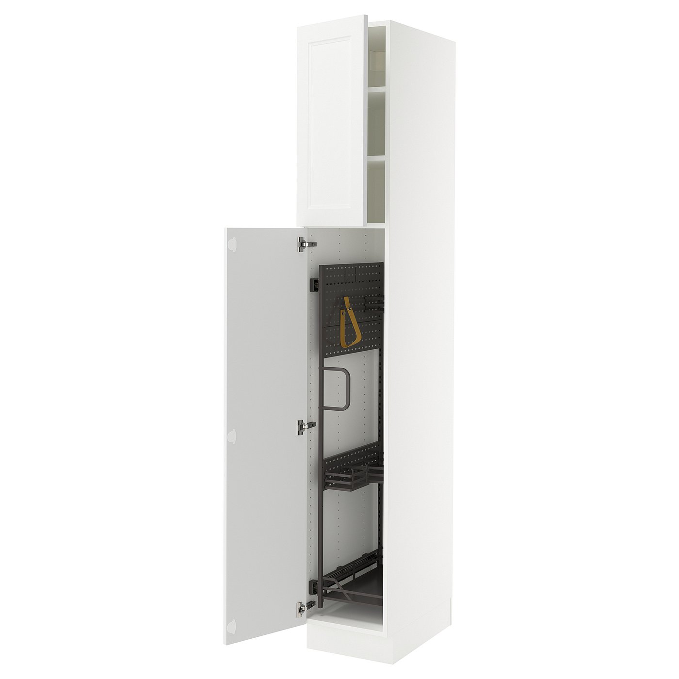 SEKTION high cabinet/pull-out int fittings, white/Axstad matte