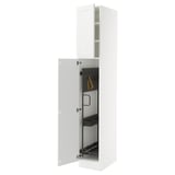 SEKTION High cabinet/pull-out int fittings, white/Axstad matte white, 15x24x90 "