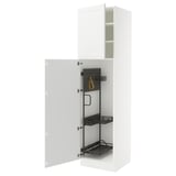 SEKTION High cabinet/pull-out int fittings, white/Axstad matte white, 24x24x90 "