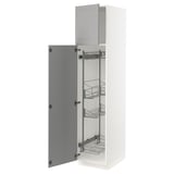 SEKTION High cabinet/pull-out int fittings, white/Bodbyn gray, 18x24x80 "