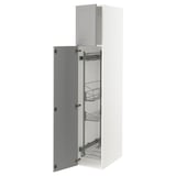 SEKTION High cabinet/pull-out int fittings, white/Bodbyn gray, 15x24x80 "