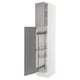 SEKTION High cabinet/pull-out int fittings, white/Bodbyn gray, 18x24x90 "