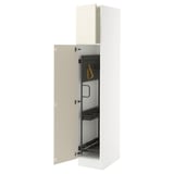 SEKTION High cabinet/pull-out int fittings, white/Bodbyn off-white, 15x24x80 "