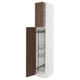 SEKTION High cabinet/pull-out int fittings, white Enköping/brown walnut effect, 15x24x90 "