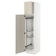 SEKTION High cabinet/pull-out int fittings, white/Havstorp beige, 18x24x80 "
