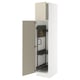 SEKTION High cabinet/pull-out int fittings, white/Havstorp beige, 18x24x80 "