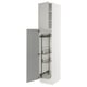 SEKTION High cabinet/pull-out int fittings, white/Lerhyttan light gray, 18x24x90 "