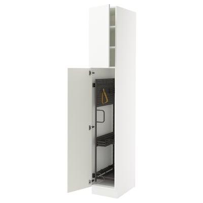 SEKTION High cabinet/pull-out int fittings, white/Ringhult white, 15x24x90 "