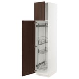 SEKTION High cabinet/pull-out int fittings, white/Sinarp brown, 18x24x80 "