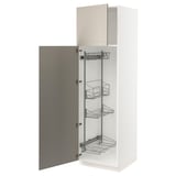 SEKTION High cabinet/pull-out int fittings, white/Stensund beige, 24x24x80 "